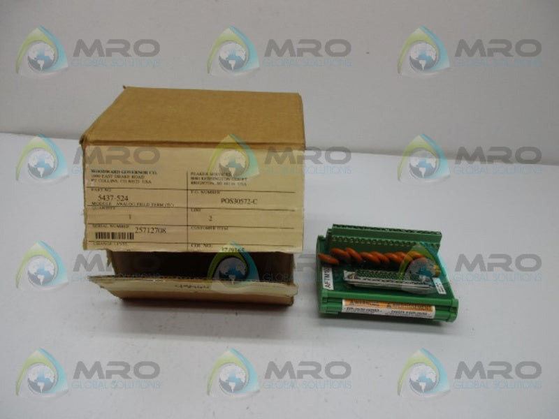 WOODWARD 5437-524 REV. B MODULE ANALOG FIELD TERM (TC)  NSMP