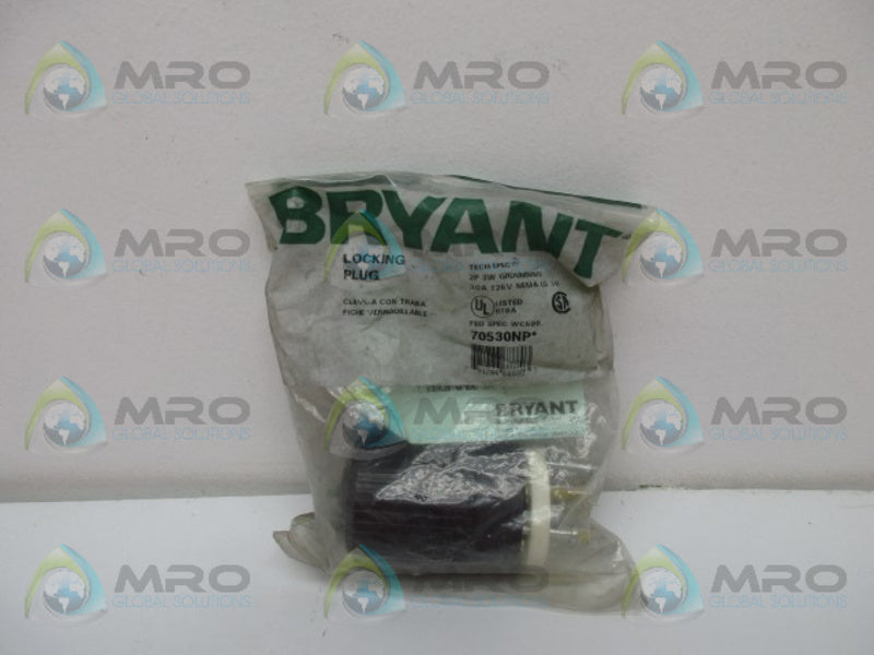 BRYANT 70530NP LOCKING PLUG 30AMP 2P  NSMP