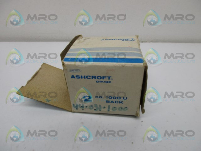 ASHCROFT NO. 1000UBACK PRESSURE GAUGE  NSMP
