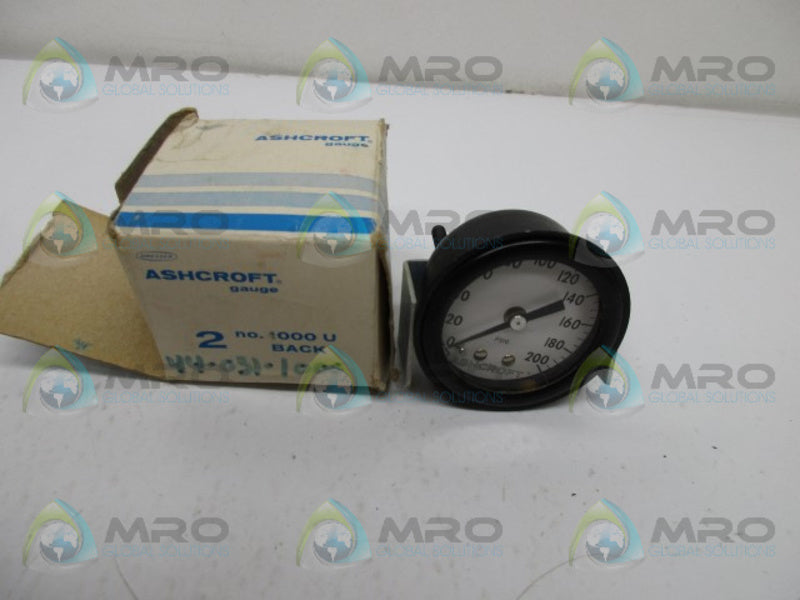ASHCROFT NO. 1000UBACK PRESSURE GAUGE  NSMP