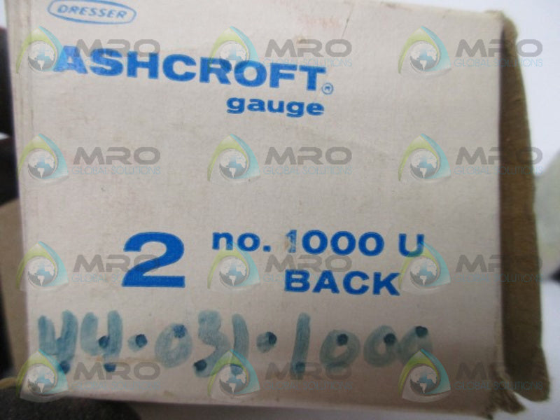 ASHCROFT NO. 1000UBACK PRESSURE GAUGE  NSMP