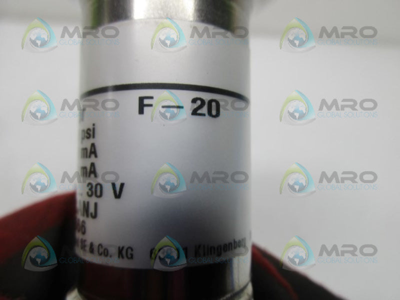 WIKA 12127566 TYPE F-20  NSMP