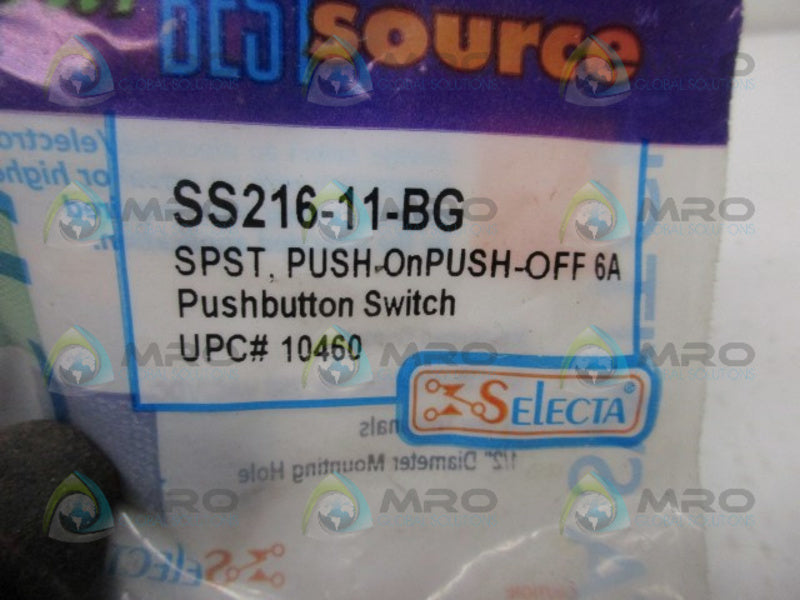 SELECTA SS216-11-BG PUSHBUTTON SWITCH * NEW IN FACTORY BAG *