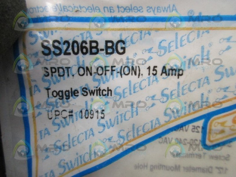 SELECTA SS206B-BG TOGGLE SWITCH SPDT ON/OFF 15AMP  NSMP