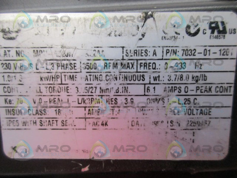 INDUSTRIAL SPARE PART MPL-A320B-HK22AA SERVO MOTOR  UNMP