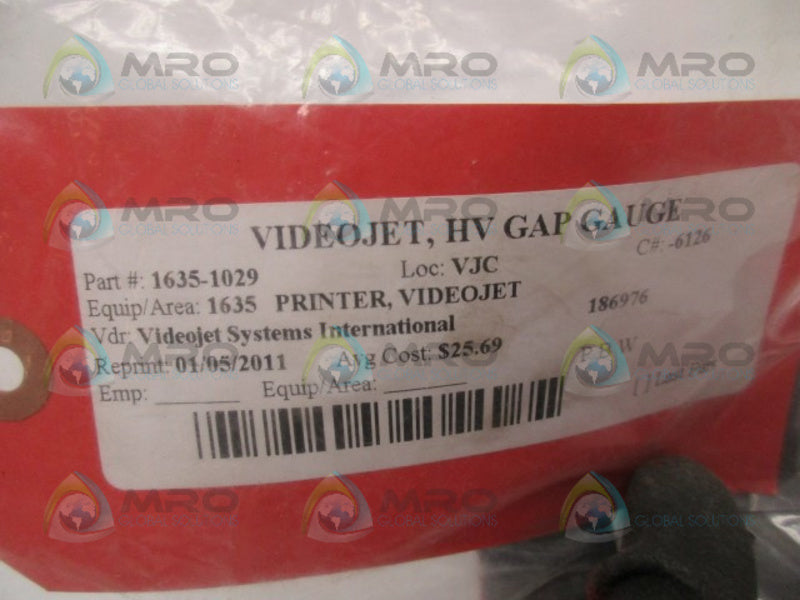 VIDEOJET 186976 HV GAP GAUGE  NSNP IN BAG