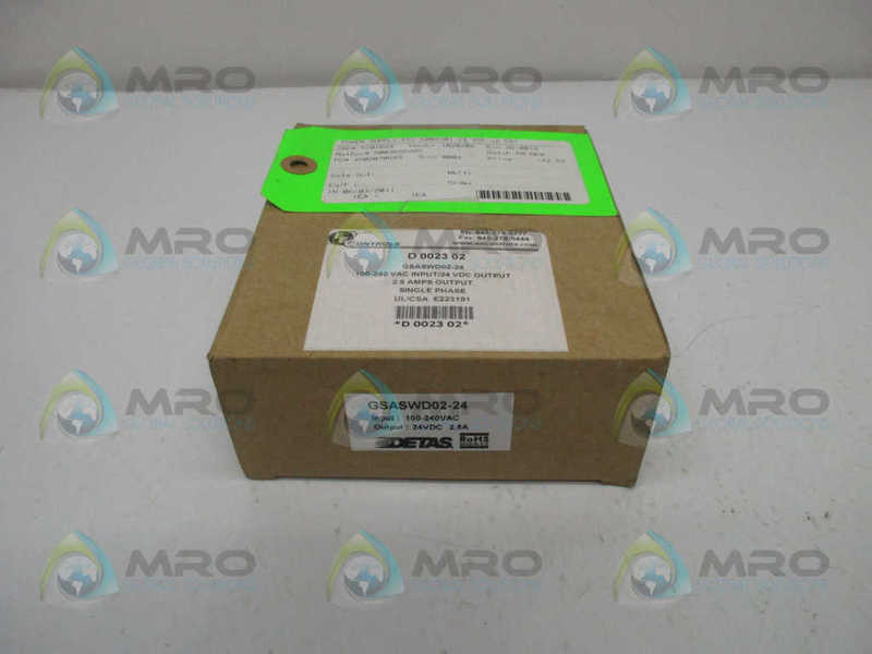 DETAS GSASWD02-24 POWER SUPPLY 100-240VAC  NSMP