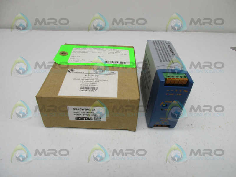 DETAS GSASWD02-24 POWER SUPPLY 100-240VAC  NSMP
