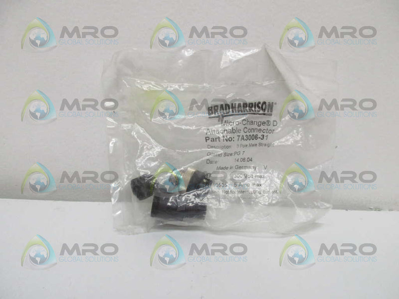 BRAD HARRISON 7A3006-31 MICRO CHANGE ATTACHABLE CONNECTOR * NEW IN FACTORY BAG *