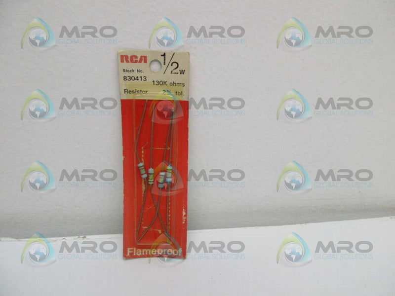 RCA 830413 RESISTOR 130K OHMS 1/2W (PK OF 4)  NSMP