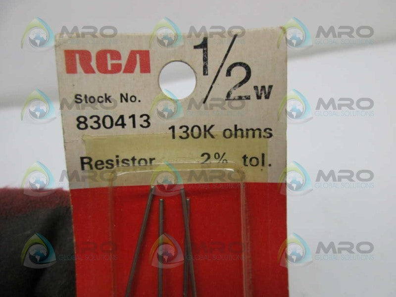 RCA 830413 RESISTOR 130K OHMS 1/2W (PK OF 4)  NSMP