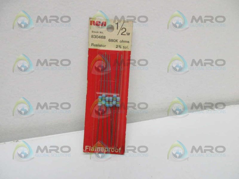 RCA 830468 RESISTOR 680K OHMS 1/2W (PK OF 6)  NSMP