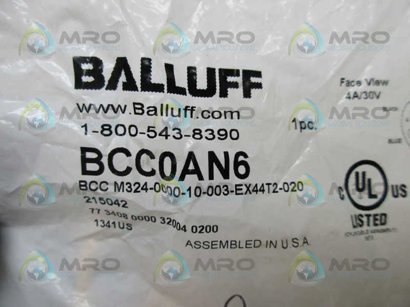 BALLUFF BCC0AN6 CONNECTIVITY CABLE * NEW IN FACTORY BAG *