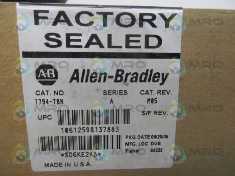 ALLEN BRADLEY 1794-TBN SER. A DATE: 2006 * FACTORY SEALED *