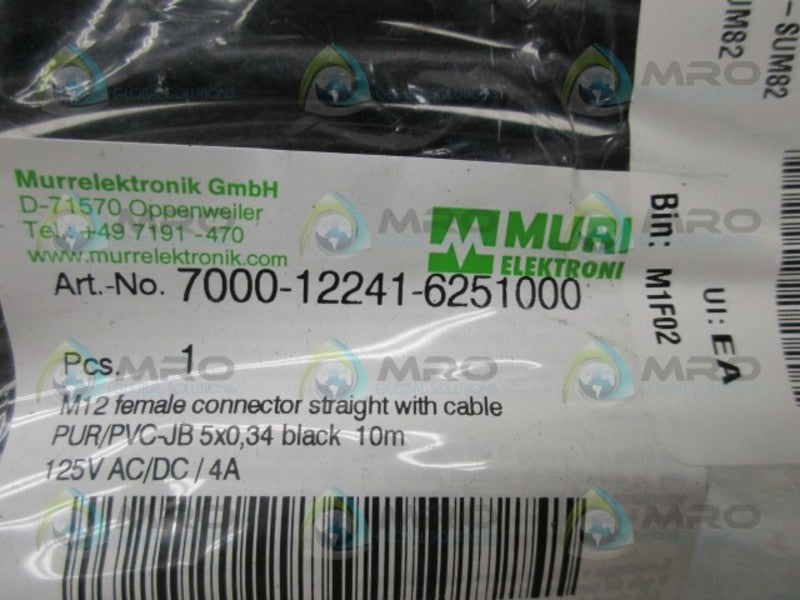 MURR ELEKTRONIK 7000-12241-6251000 FEMALE CONNECTOR  NSMP