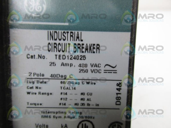 GENERAL ELECTRIC TED124025 CIRCUIT BREAKER  NSMP