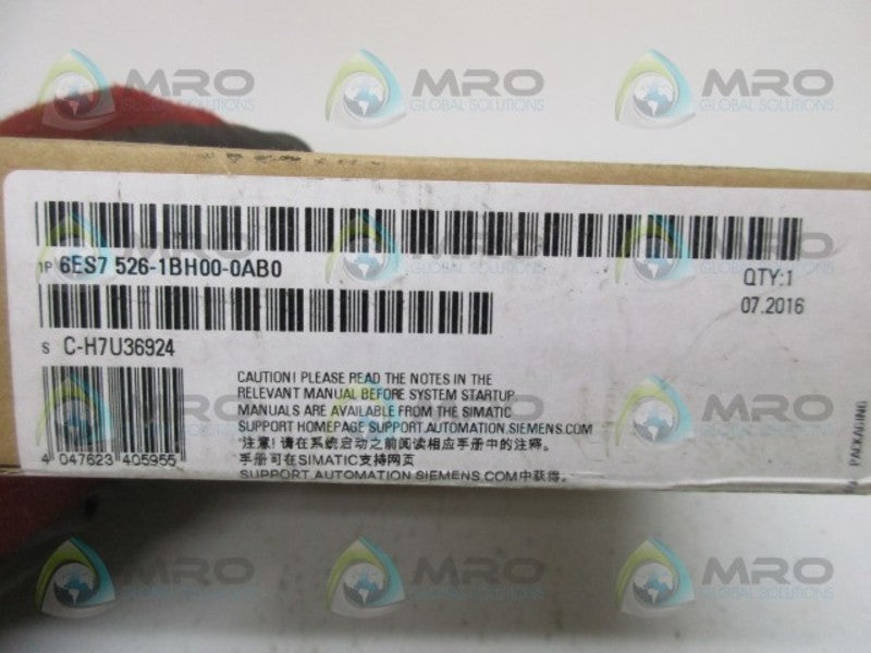 SIEMENS 6ES7526-1BH00-0AB0 * FACTORY SEALED *