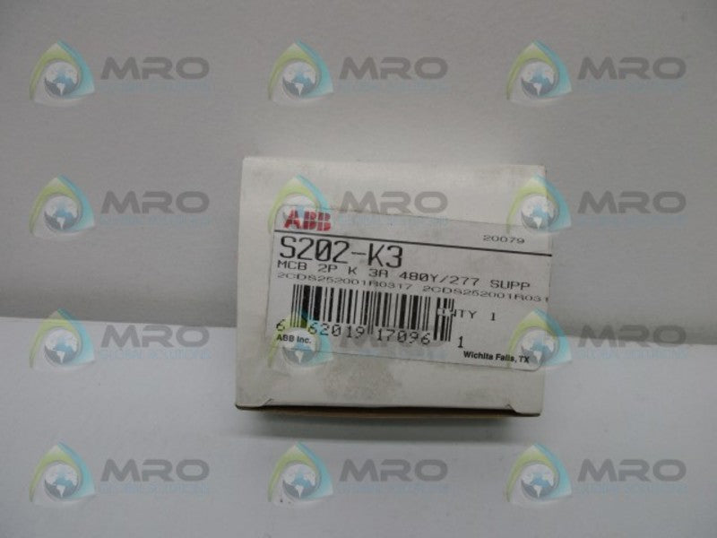 ABB S202-K3 CIRCUIT BREAKER  NSMP