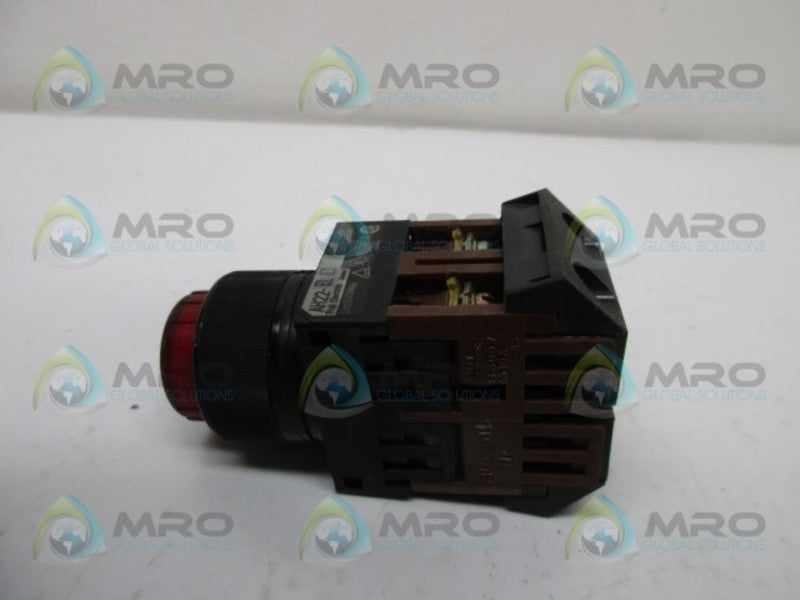 FUJI ELECTRIC AH22-EL-E3 PUSHBUTTON ROUND EXTENDED HEAD RED  UNMP