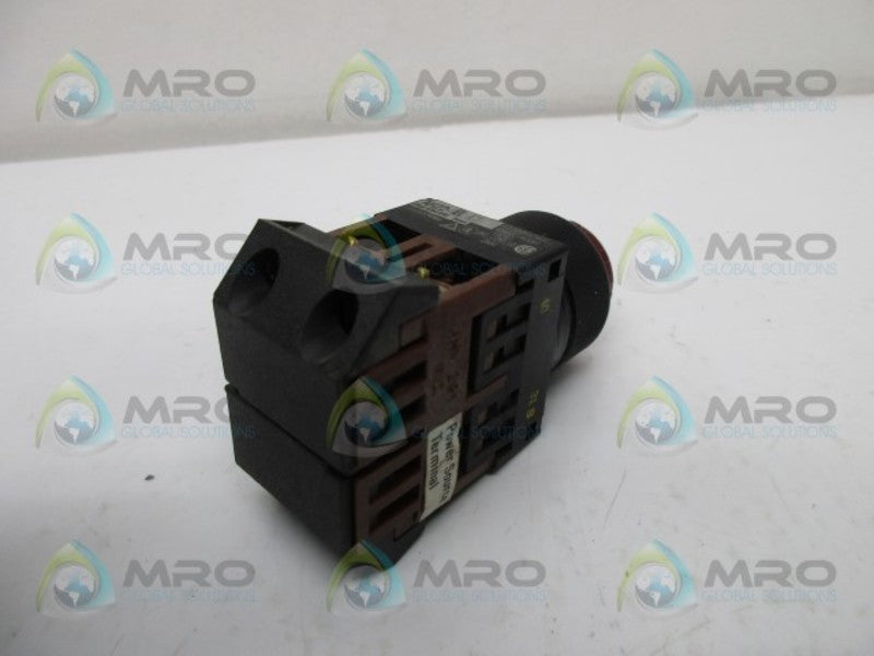 FUJI ELECTRIC AH22-EL-E3 PUSHBUTTON ROUND EXTENDED HEAD RED  UNMP