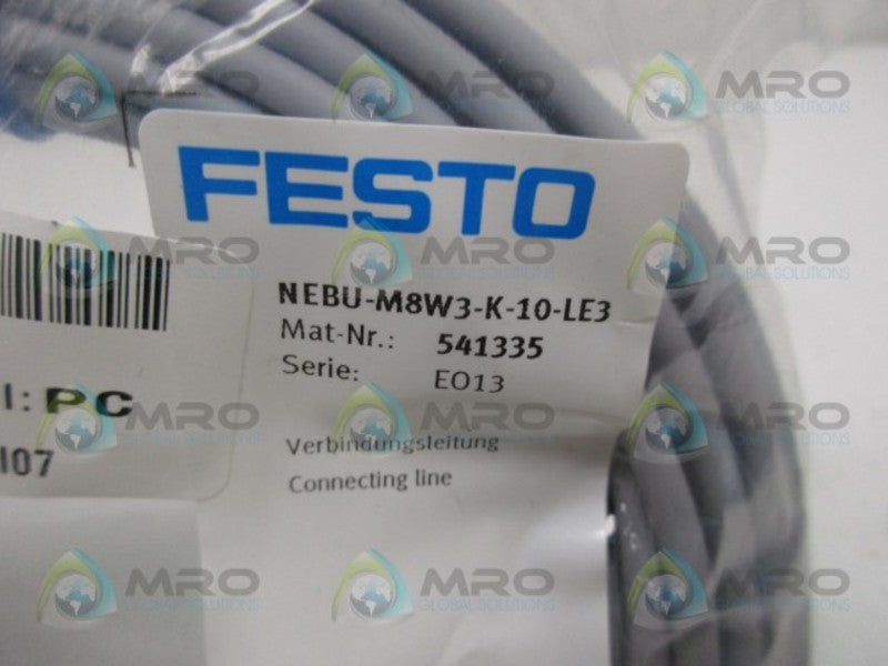 FESTO NEBU-M8W3-K-10-LE3 CONNECTING LINE  NSMP