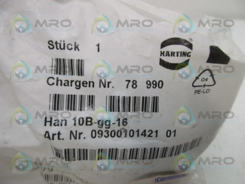 HARTING HAN10B-GG-16 HEAVY DUTY POWER CONNECTOR  NSMP