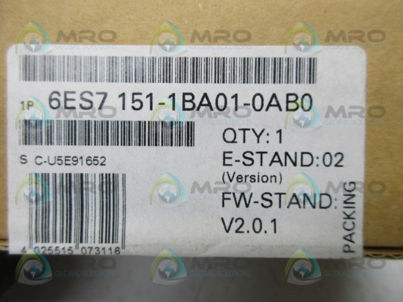 SIEMENS 6ES7151-1BA01-0AB0  NSFS