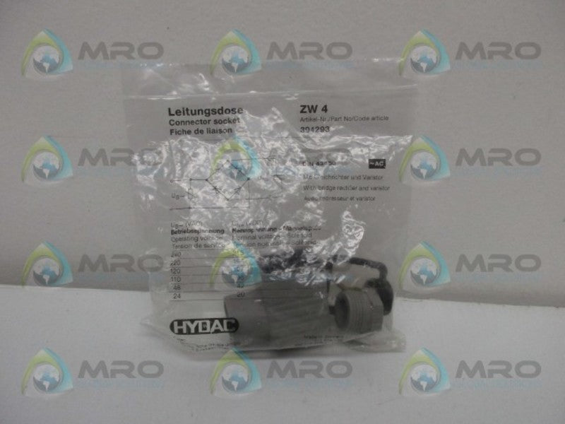 HYDAC 394293 CONNECTOR ELECTRIC ZW4  NSMP