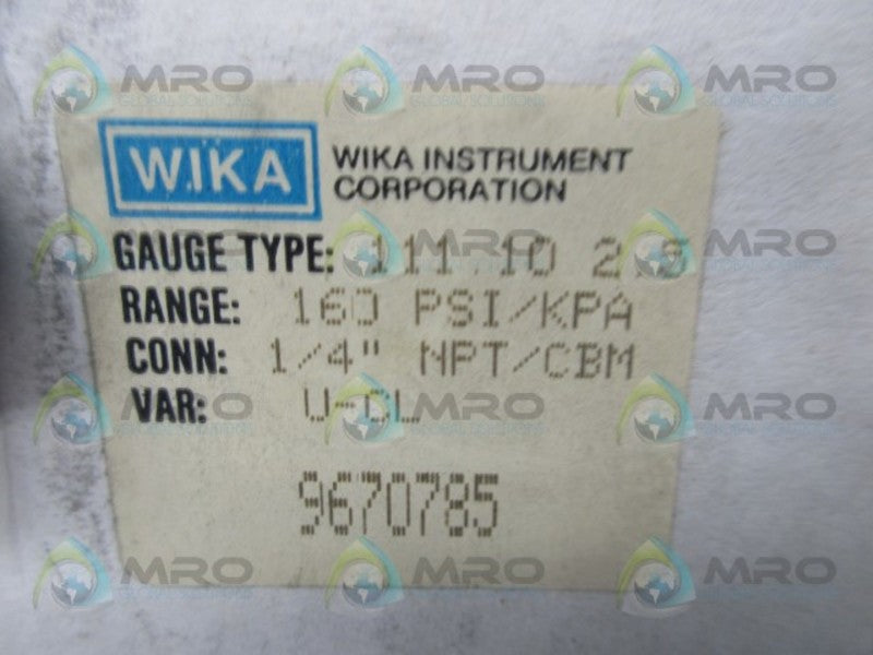 WIKA 9670785 PRESSURE GAUGE  NSMP