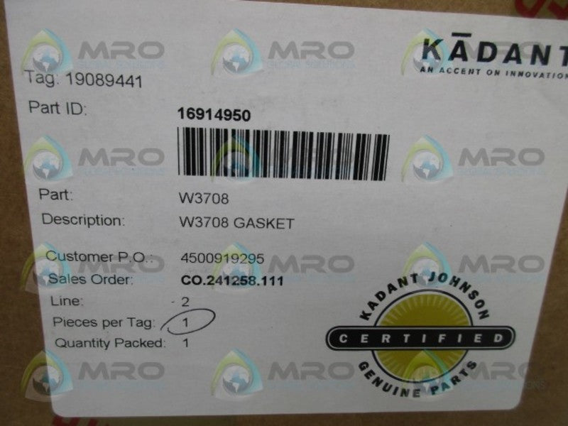 KADANT W3708 GASKET  NSFS