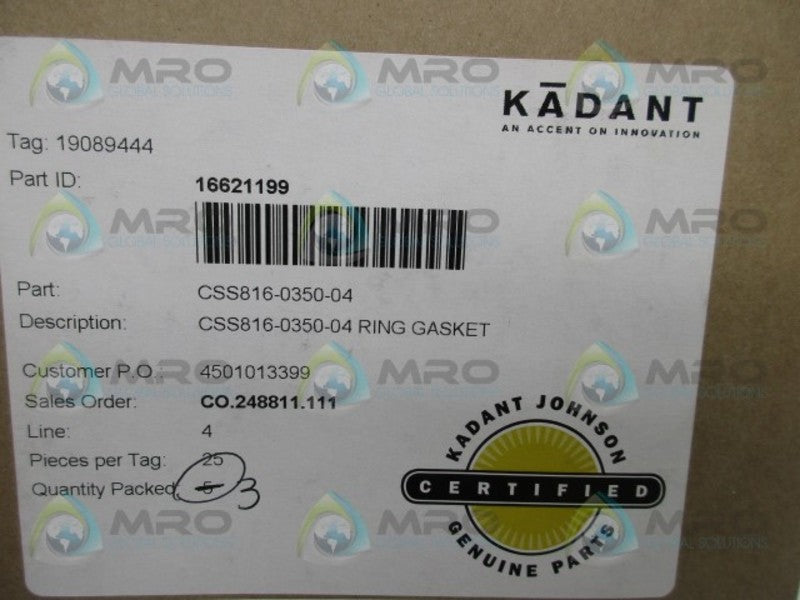 KADANT CSS816-0350-04 RING GASKET (IN BOX)  NSNP