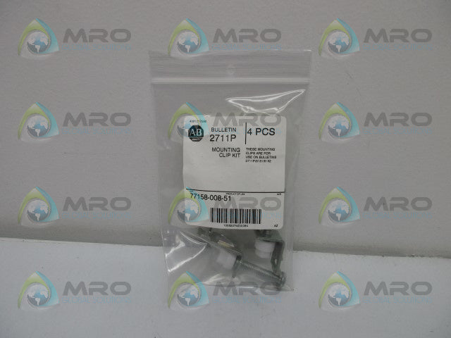 ALLEN BRADLEY 77158-008-51 MOUNTING CLIP KIT (PK OF 4) * NEW IN FACTORY BAG *