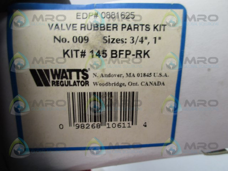 WATTS 0881625 VALVE RUBBER PART KIT  NSMP