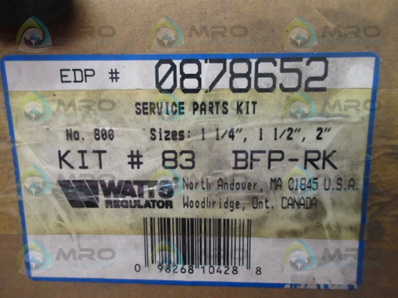 WATTS 0878652 KIT SERVICE PART KIT  NSMP