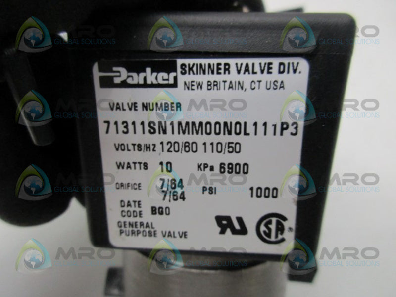 PARKER 71311SN1MM00N0L111P3 SKINNER VALVE  NSMP