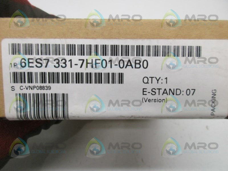 SIEMENS SIMATIC 6ES7331-7HF01-0AB0 MODULE ANALOG 8AI 14BIT * FACTORY SEALED *