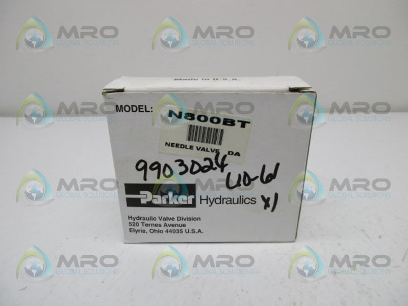 PARKER N800BT FLOW CONTROL NEEDLE VALVE  NSMP