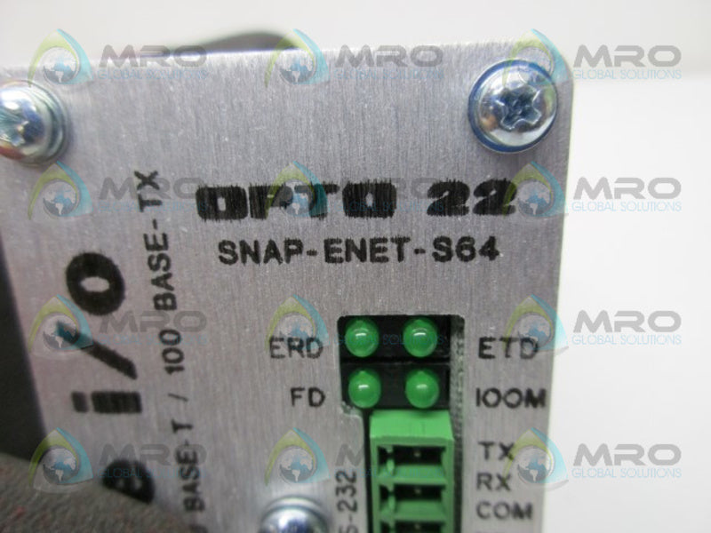 OPTO 22 SNAP-ENET-S64 SIMPLE I/O ETHERNET MODULE * NEW IN BOX *