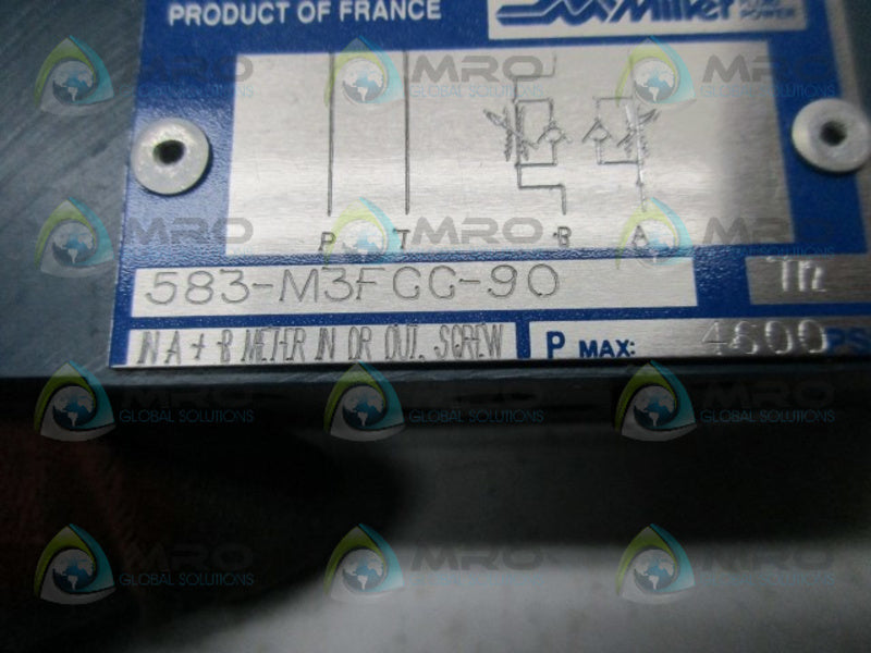 MILLER 583-M3RRP-90 FLUID POWER HYDRAULIC FLOW CONTROL  UNMP