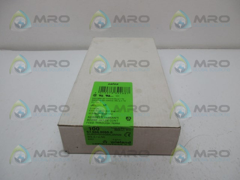 WIELAND 57.504.0055.0 TERMINAL BLOCK (BOX OF 100) * FACTORY SEALED *