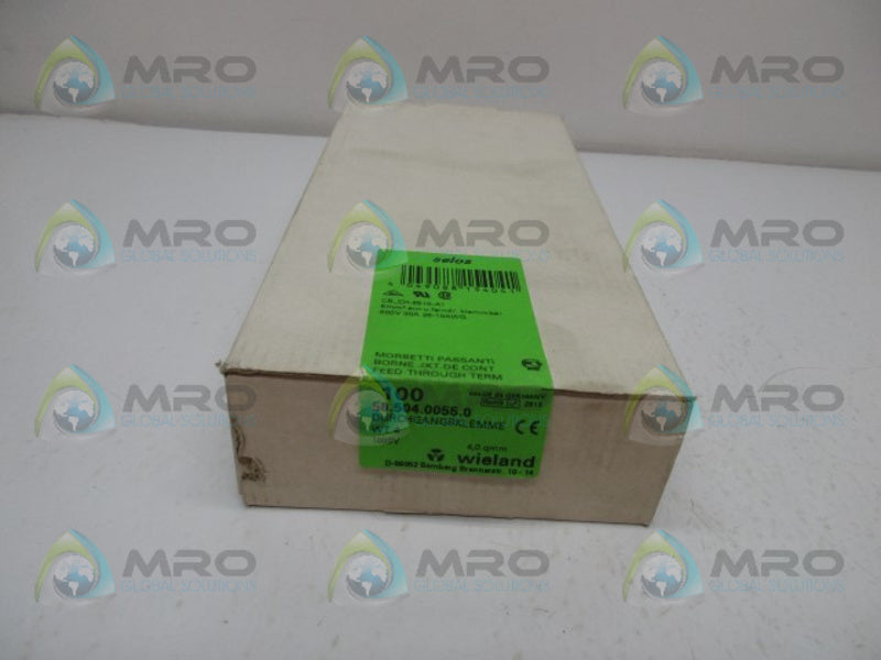 WIELAND 58.504.0055.0 TERMINAL BLOCK (BOX OF 100) * FACTORY SEALED *