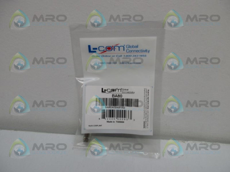 L-COM BA80 ADAPTOR BNC F/BNC F  NSMP