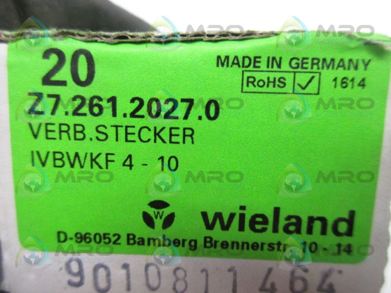 WIELAND Z7.261.2027.0 INSULATED CONNECTION COMB (BOX OF 20)  NSMP