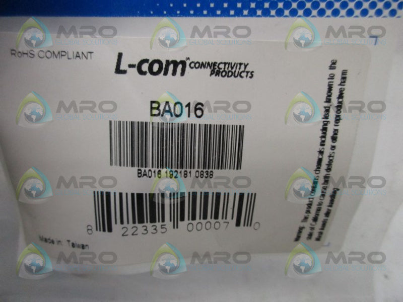 L-COM BA016 COAXIAL ADAPTER  NSMP