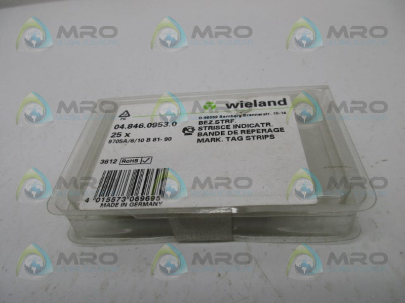 WIELAND 04.846.0953.0 9705A/6/10 B 81-90 (PKG OF 25)  NSMP