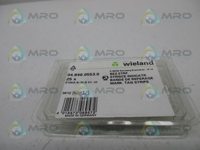 WIELAND 04.846.0553.0 9705A/6/10 B 41-50 (PKG OF 25)  NSMP