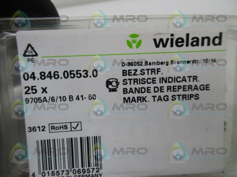 WIELAND 04.846.0553.0 9705A/6/10 B 41-50 (PKG OF 25)  NSMP