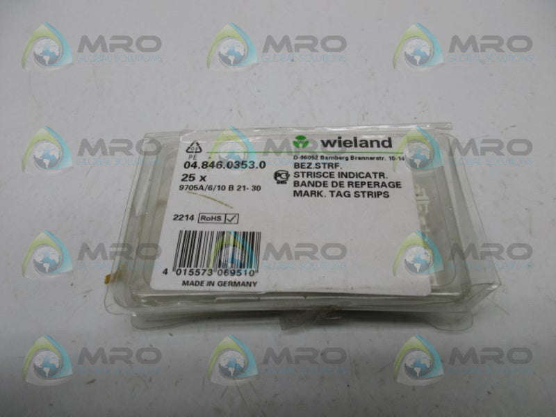 WIELAND 04.846.0353.0 9705A/6/10 B 21-30 (PKG OF 25)  NSMP