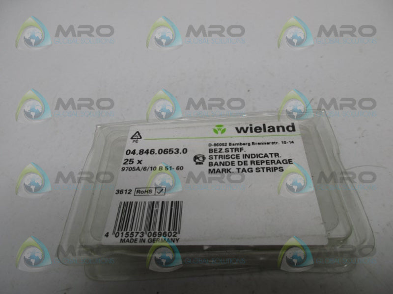WIELAND 04.846.0653.0 9705A/6/10 B 51-60 (PKG OF 25)  NSNP IN ORIGINAL PACAKGE