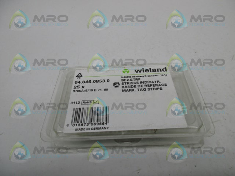WIELAND 04.846.0853.0 9705A/6/10 B 71-80 (PKG OF 25)  NSMP
